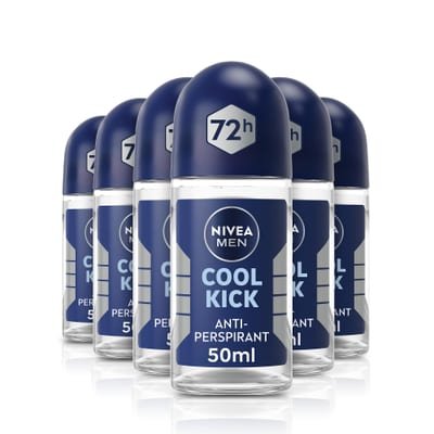 NIVEA NIVEA Men Cool Kick Anti-Perspirant Deodorant Roll-On (6 x