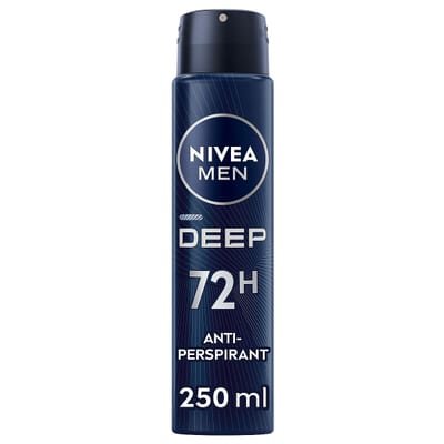 Nivea Nivea Men Deep 72H Anti-Perspirant Deodorant Spray250 ml, 250ml
