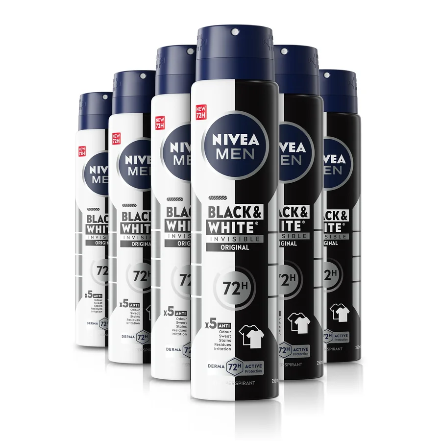 NIVEA NIVEA MEN Invisible for Black & White Original Anti-Perspirant Deodorant Spray (