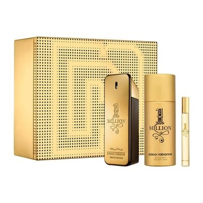 Paco Rabanne Paco Rabanne 1 Million Gift Set 100ml EDT + 150ml Deodorant Spray + 10ml EDT