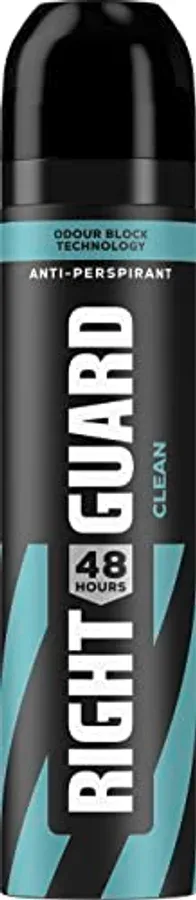 Right Guard Right Guard Men 48H Clean Anti-Perspirant Deodorant250 ml, 250ml