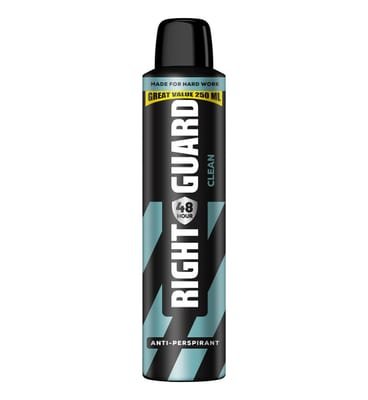 Right Guard Right Guard Men 48H Clean Antiperspirant Deodorant250 ml, 250ml