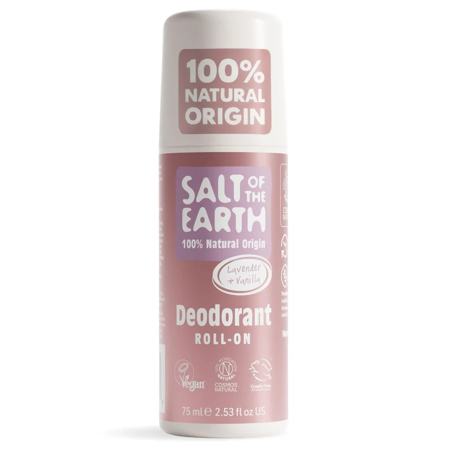Salt Of the Earth Salt Of the Earth Natural Deodorant Roll On - Lavender & Vanilla - 100% Natural Origin Ingredients - Vegan -Suitable for Men