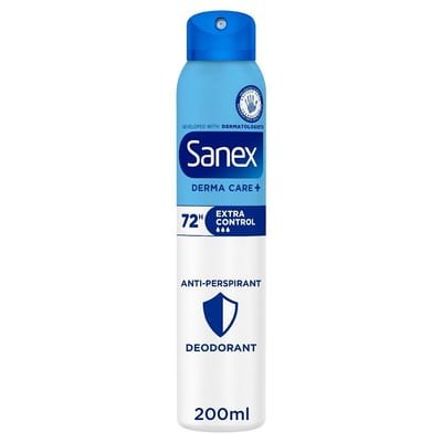 Sanex Sanex Derma Care+ Extra Control 72H Antiperspirant Spray Deodorant200 ml, 200ml