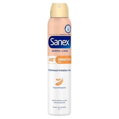 Sanex Sanex Derma Care Sensitive 48H Antiperspirant Spray Deodorant200 ml, 200ml
