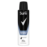 Sure Sure Anti-Perspirant Aerosol Invisible Ice Fresh Deodorant 150ml