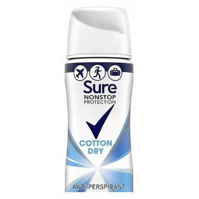 Sure Sure Cotton Dry Nonstop Protection Compressed Antiperspirant Aerosol 75ml