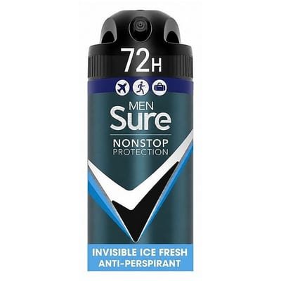 Sure Sure Invisible Ice Fresh Nonstop Protection Compressed Antiperspirant Aerosol 75ml