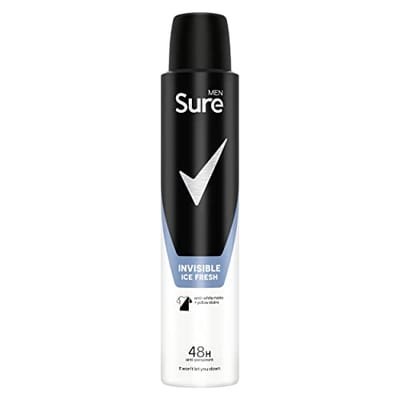 Sure Sure Men Antiperspirant Aerosol Invisible Ice Fresh 200 ml
