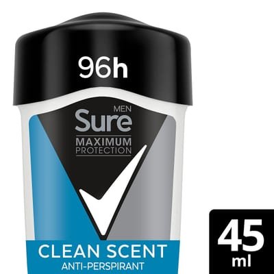 Sure Sure Men Maximum Protection Antiperspirant Cream Clean Scent 45 ml