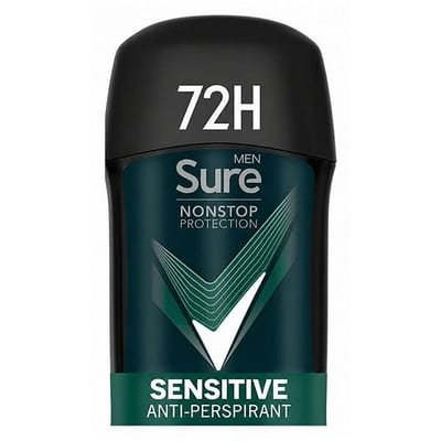Sure Sure Men Sensitive Nonstop Protection Antiperspirant Deodorant Stick 50ml