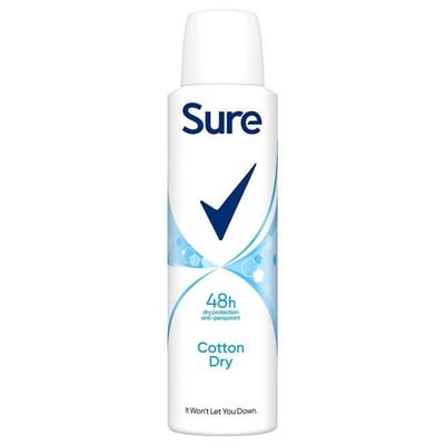 Sure Sure Women Antiperspirant Aerosol Cotton Dry 150 ml