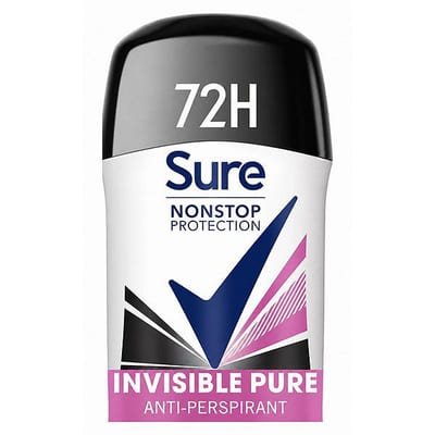 Sure Sure Women Invisible Pure Nonstop Protection Antiperspirant Deodorant Stick 50ml
