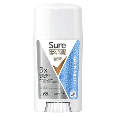 Sure Sure Women Maximum Protection Clean Scent 96Hr Deodorant Stick 60 ml