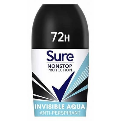 Sure Sure Women Nonstop Invisible Aqua Antiperspirant Deodorant Roll On 50ml