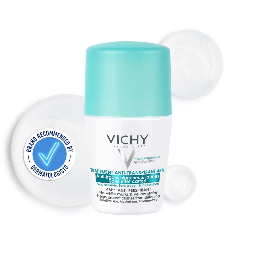 VICHY VICHY Deodorant 48 Hr Anti-Perspirant Roll-On For Daily Use on Sensitive Skin