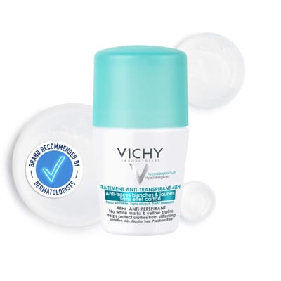 VICHY VICHY Deodorant 48 Hr Anti-Perspirant Roll-On For Daily Use on Sensitive Skin