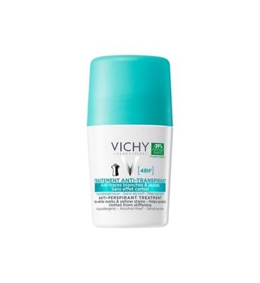 Vichy Vichy Deodorant 48H No Trace Anti-Perspirant Roll-On, Hypoallergenic, Suitable For Sensitive Skin 50ml