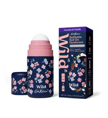 Wild Wild Cath Kidston Roll On Case + Antiperspirant Coconut & Vanilla Refill 50ml