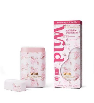 Wild Wild Love Shack Fancy Rosa Beaux Case And Brown Sugar & Vanilla Deodorant Refill 40g