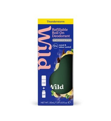 Wild Wild Men's Forest Green Roll On Case + Antiperspirant Thunderstorm Refill 50ml