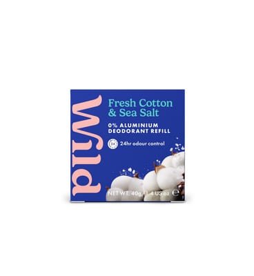Wild Wild Men's Fresh Cotton & Sea Salt Deodorant Refill 40g