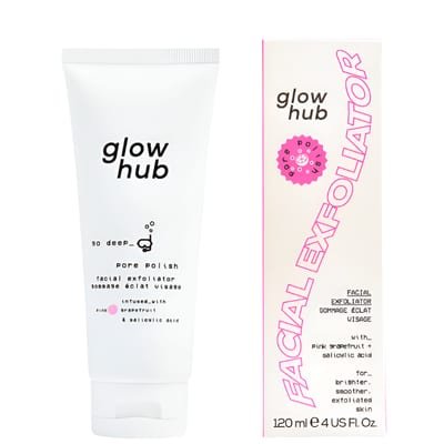 Glow Hub Glow Hub Facial Exfoliator Pore Polish - Pink Grapefruit and Salicylic acid 120ml