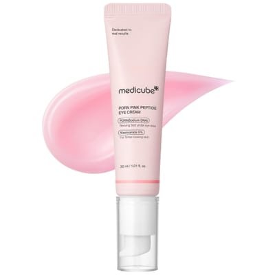 medicube medicube Eye Cream with Salmon DNA PDRN & Pink Peptides | 99% Purity Retinol for Fine Lines | PDRN & Niacinamide Eye Serum for Uneven Skin Tone | Korean Skincare