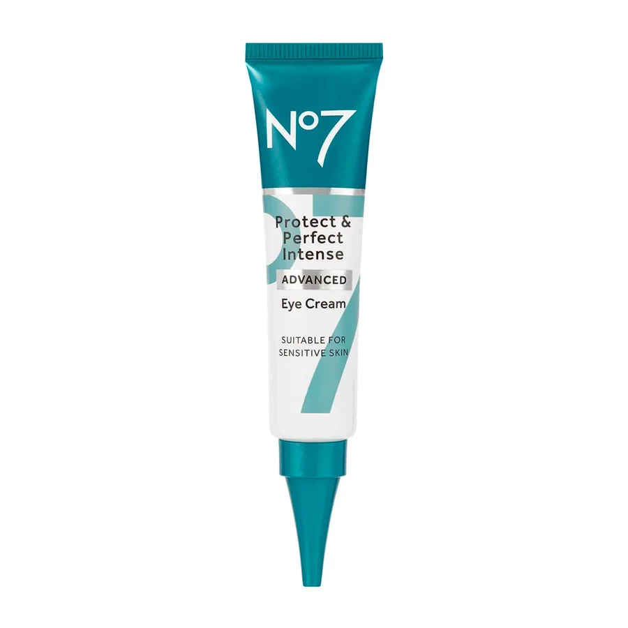 No7 No7 Protect & Perfect Intense Advanced Eye Cream - Under Eye Cream for Dark Circles and Puffiness - Sensitive Skin Anti Wrinkle Eye Cream + Puffy Eyes Treatment (