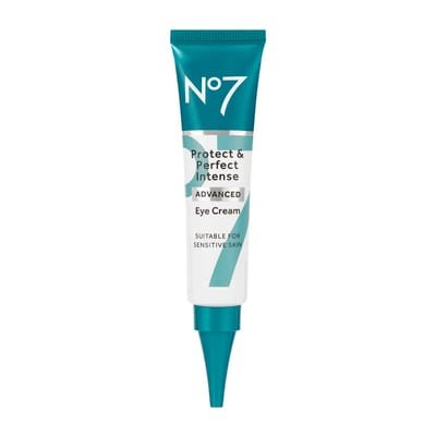 No7 No7 Protect & Perfect Intense Advanced Eye Cream - Under Eye Cream for Dark Circles and Puffiness - Sensitive Skin Anti Wrinkle Eye Cream + Puffy Eyes Treatment (