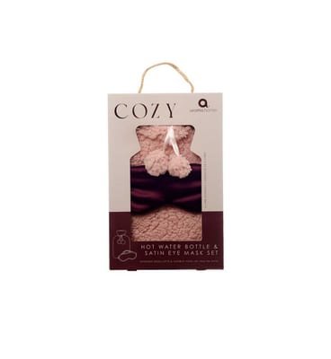 Aroma Home Aroma Home Pink Teddy Hot Water Bottle & Eye Mask 2L