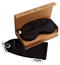 Panda Panda Bamboo Eye Mask – Eclipse Black