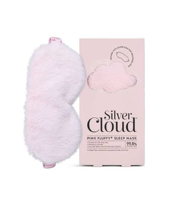 Silver Cloud Silver Cloud Pink Fluffy Satin Sleep Eye Mask