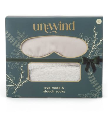 Totes Totes Unwind Socks & Eyemask Set