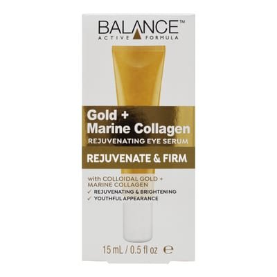 Balance Active Formula Balance Active Formula Gold and Marine Collagen Rejuvenating Eye Serum (15 ml) - Absorbs Fast and Pleasantly Refreshes the Skin to Reduce the Appearance of Fine Lines and Wrinkles Gold & Marine Collagen