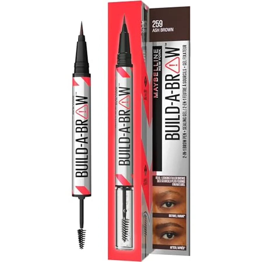 Maybelline Maybelline Build-A-Brow, 2 Easy Steps Eye Brow Pencil And Gel Ash Brown