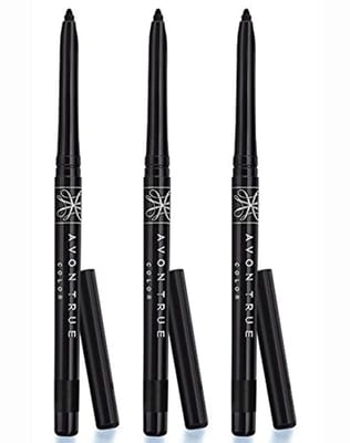Avon Avon 3 x Glimmerstick Eyeliner in Blackest Black - Black
