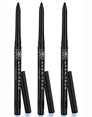 Avon 3 x Glimmerstick Eyeliner in Blackest Black - Black