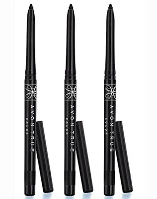Avon 3 x Glimmerstick Eyeliner in Blackest Black - Black