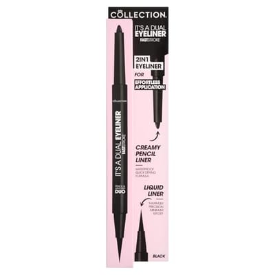 Collection Collection Fast Stroke Its A Dual Eyeliner Pencil And Felt Sh1 Black 0.3g
