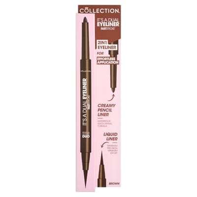 Collection Collection Fast Stroke Its A Dual Eyeliner Pencil And Felt Sh2 Brown 0.3g