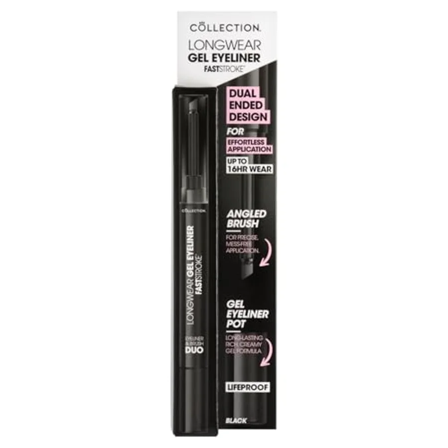 Collection Collection Fast Stroke Longwear Gel Eyeliner And Brush Duo Shade 1 Black 1.2g