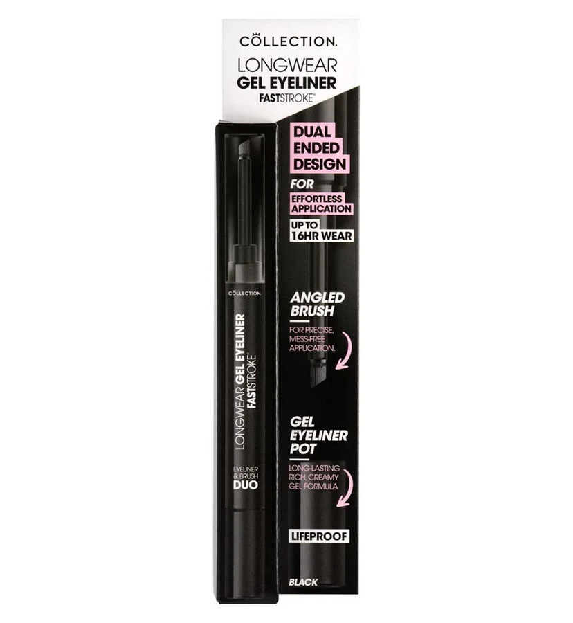 Collection Collection Fast Stroke Longwear Gel Eyeliner & Brush Duo Shade 2 Brown 1.2g