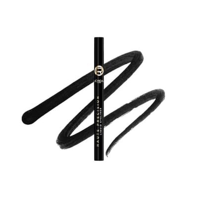 Loreal L'Oreal Paris Blue Liquid Eyeliner, Haute Precision Felt-Tip, Lasts Up To 24H, Noir Silk