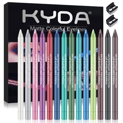 Ownest Ownest 14 Colors Eye Shadows Eyeliner Pen Set - A