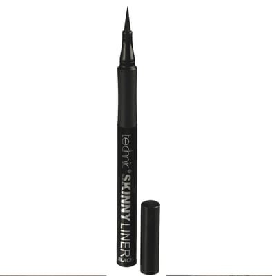 Technic Technic Skinny Felt Tip Liquid Eyeliner - Black Precision Tip & Soft Grip Pen For Long Lasting
