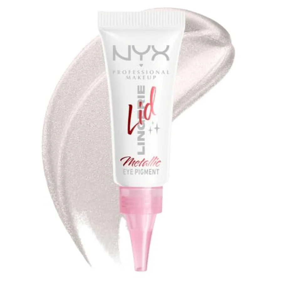 NYX Professional Makeup NYX Professional Makeup Lid Lingerie Cream Eye Pigment Eyeshadow Up To 24H Wear Satin Silver 1 Count