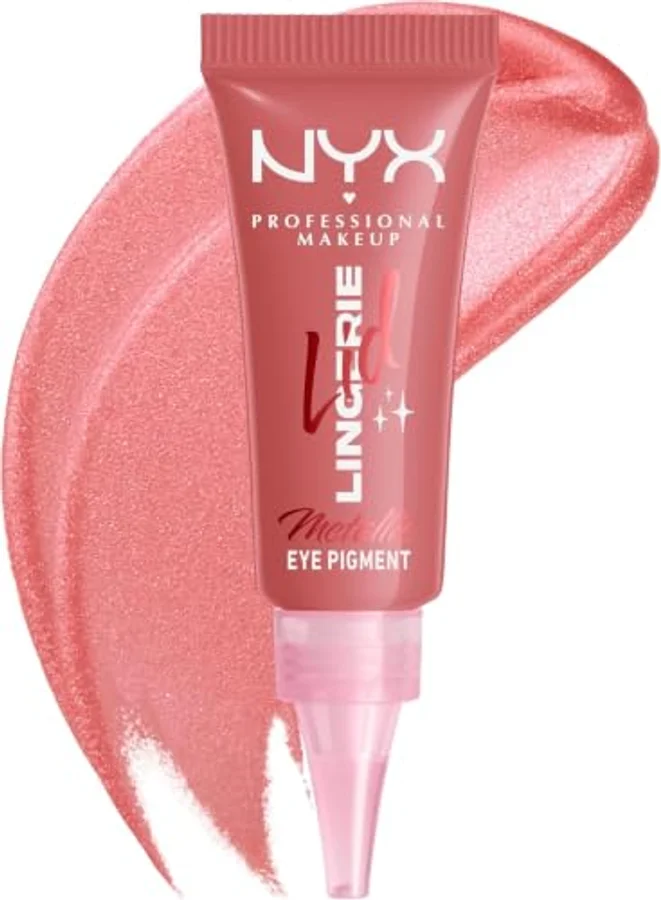 NYX Professional Makeup NYX Professional Makeup Lid Lingerie Cream Eye Pigment Eyeshadow Up To 24H Wear Risky Rosé 1 Count in Rose