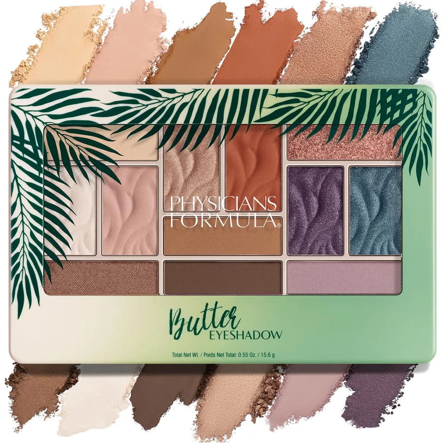 Physicians Formula Physicians Formula Butter Eyeshadow Palette - 12 Different Shades - Wet or Dry Application - with Tucuma
