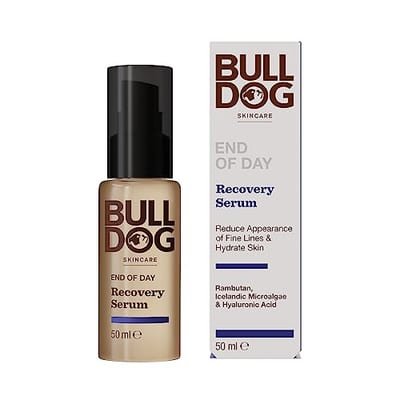 Bulldog Bulldog Skincare End Of Day Recovery Serum For Men, Men's Face Moisturiser, 50ml